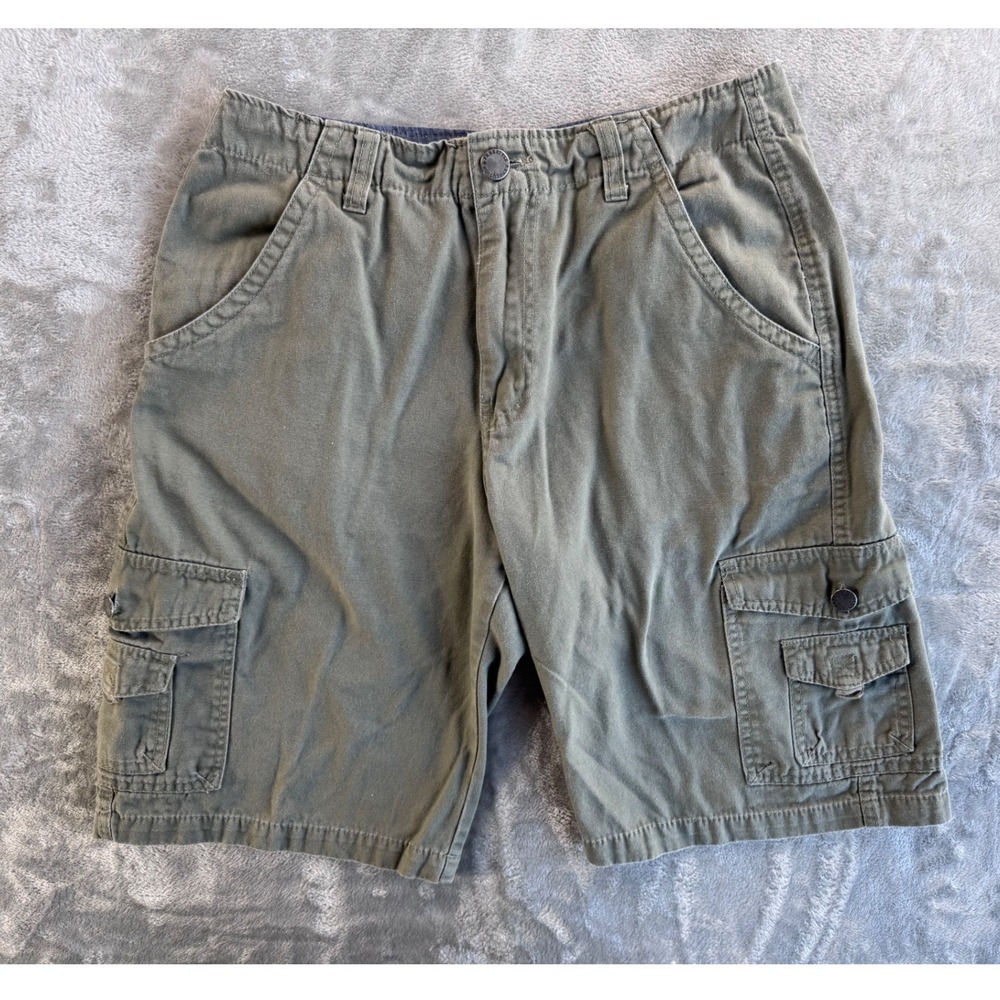 Freestyle Revolution Mens 32W Cargo Shorts Olive Green Cotton Canvas Utility FSR